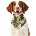 Vintage Palm Tree Pattern Print Dog Bandana