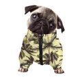 Vintage Palm Tree Pattern Print Dog Zip Up Jacket