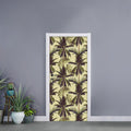 Vintage Palm Tree Pattern Print Door Sticker