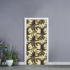 Vintage Palm Tree Pattern Print Door Sticker