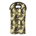 Vintage Palm Tree Pattern Print Double Neoprene Wine Tote