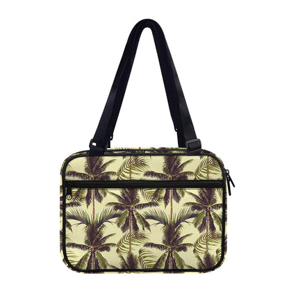 Vintage Palm Tree Pattern Print Double Strap Bible Bag