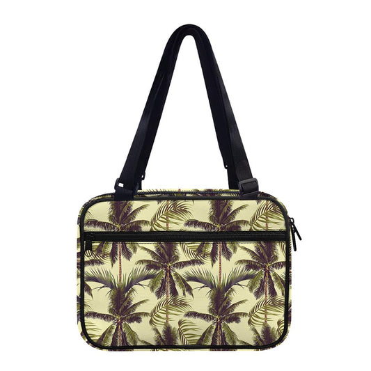 Vintage Palm Tree Pattern Print Double Strap Bible Bag