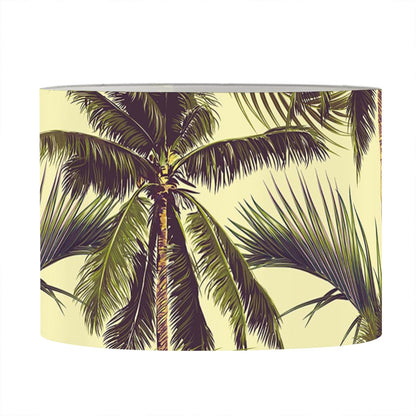 Vintage Palm Tree Pattern Print Drum Lamp Shade