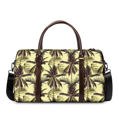 Vintage Palm Tree Pattern Print Duffle Bag