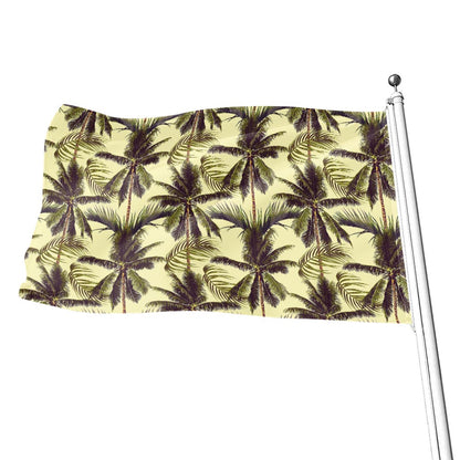 Vintage Palm Tree Pattern Print Flag