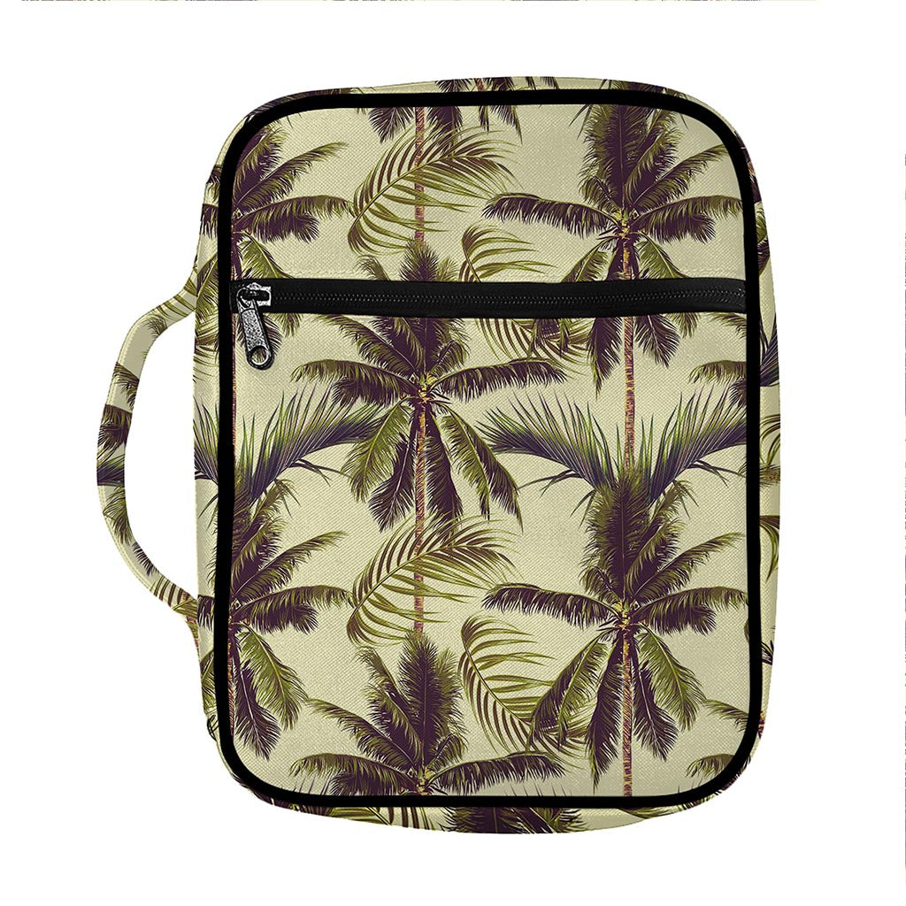 Vintage Palm Tree Pattern Print Front Pocket Bible Bag