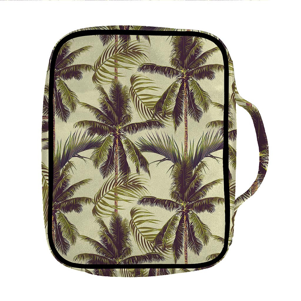 Vintage Palm Tree Pattern Print Front Pocket Bible Bag