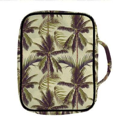 Vintage Palm Tree Pattern Print Front Pocket Bible Bag