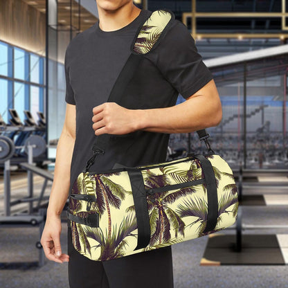 Vintage Palm Tree Pattern Print Gym Bag