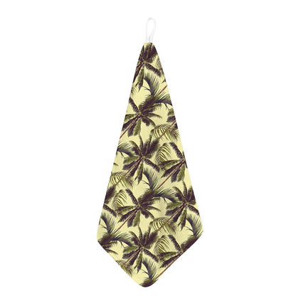 Vintage Palm Tree Pattern Print Hand Towel