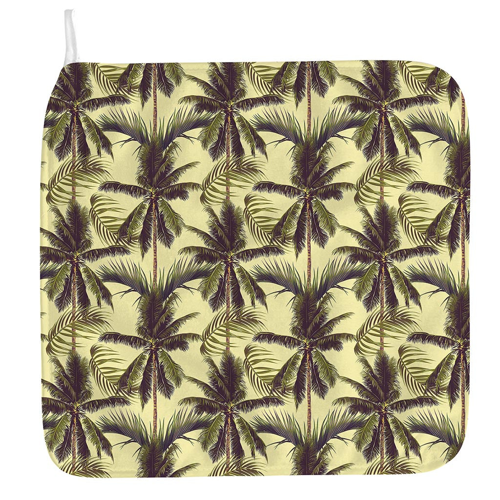 Vintage Palm Tree Pattern Print Hand Towel