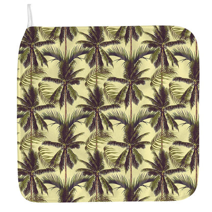 Vintage Palm Tree Pattern Print Hand Towel