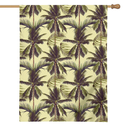 Vintage Palm Tree Pattern Print House Flag