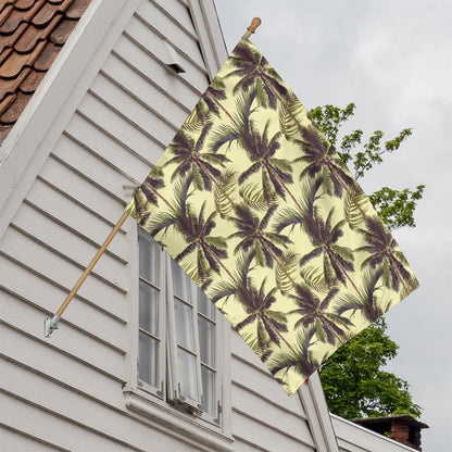 Vintage Palm Tree Pattern Print House Flag