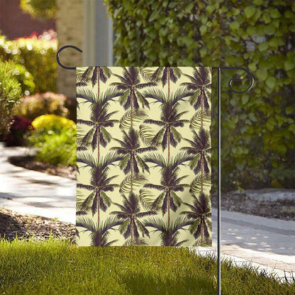 Vintage Palm Tree Pattern Print House Flag