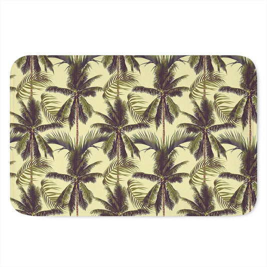Vintage Palm Tree Pattern Print Indoor Door Mat