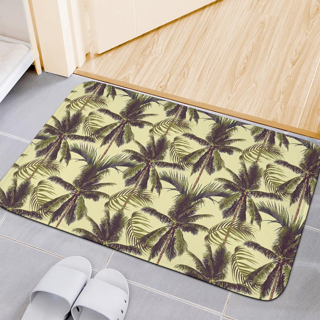 Vintage Palm Tree Pattern Print Indoor Door Mat