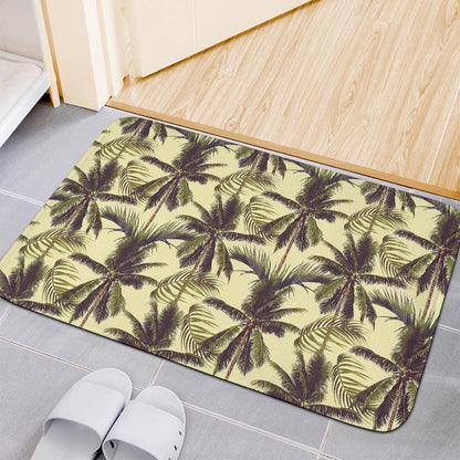 Vintage Palm Tree Pattern Print Indoor Door Mat