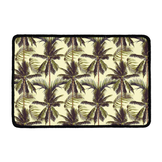 Vintage Palm Tree Pattern Print Kitchen Mat