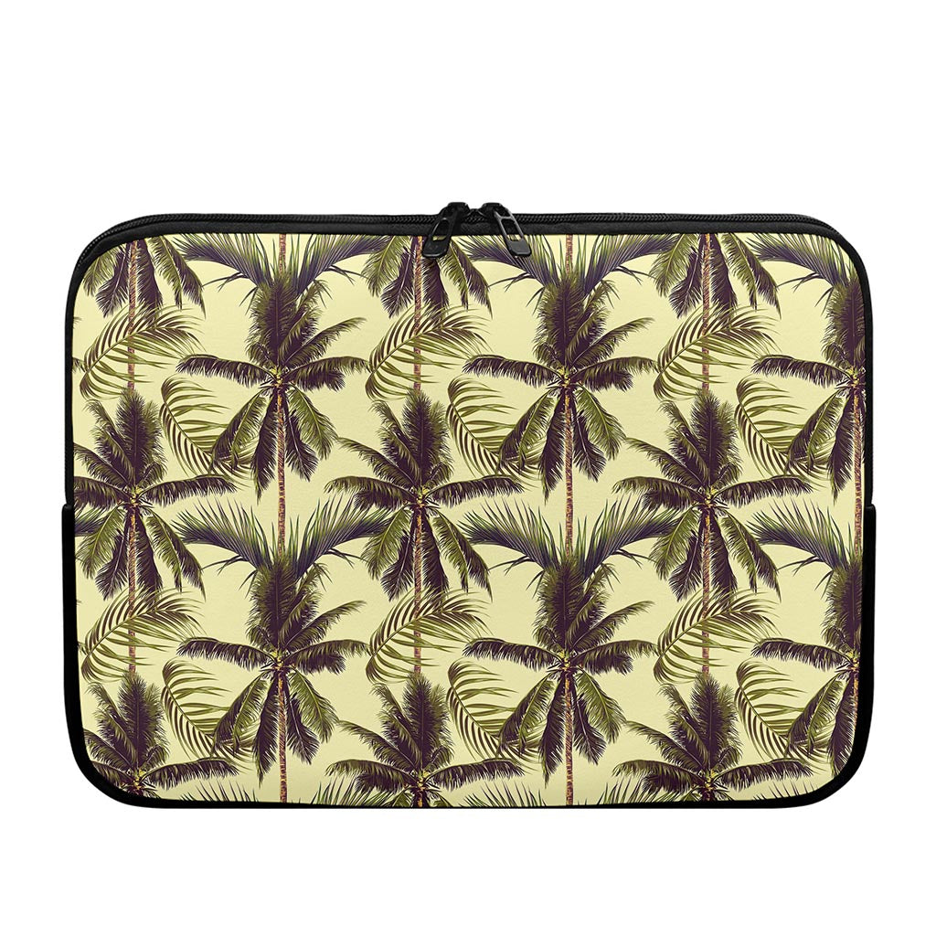 Vintage Palm Tree Pattern Print Laptop Sleeve