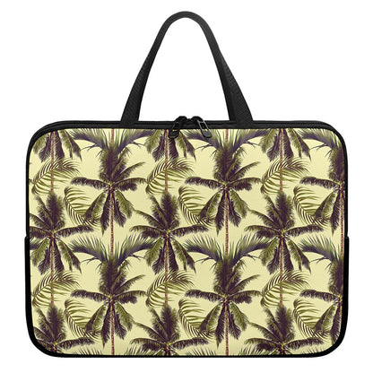 Vintage Palm Tree Pattern Print Laptop Sleeve With Handle