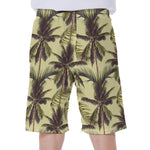 Vintage Palm Tree Pattern Print Men's Beach Shorts