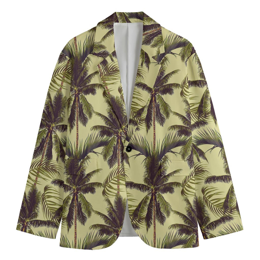 Vintage Palm Tree Pattern Print Men's Blazer