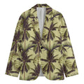 Vintage Palm Tree Pattern Print Men's Cotton Blazer