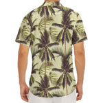 Vintage Palm Tree Pattern Print Men's Deep V-Neck Shirt