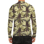 Vintage Palm Tree Pattern Print Men's Long Sleeve Rash Guard