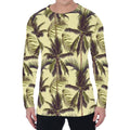 Vintage Palm Tree Pattern Print Men's Long Sleeve T-Shirt
