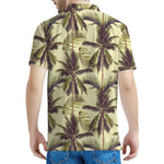 Vintage Palm Tree Pattern Print Men's Polo Shirt