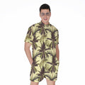 Vintage Palm Tree Pattern Print Men's Romper