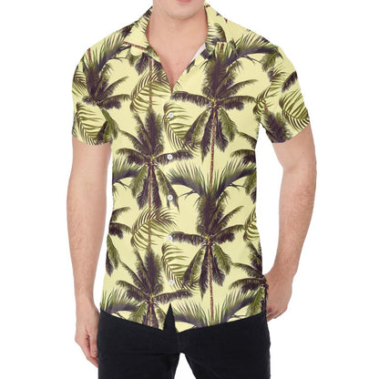 Vintage Palm Tree Pattern Print Men's Shirt