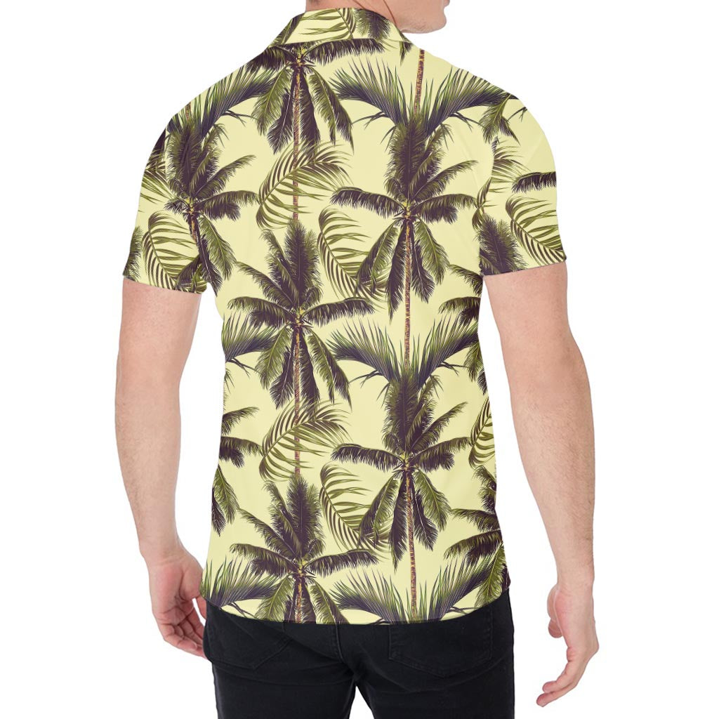 Vintage Palm Tree Pattern Print Men's Shirt