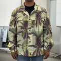 Vintage Palm Tree Pattern Print Men's Shirt Jacket