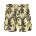 Vintage Palm Tree Pattern Print Men's Athletic Shorts