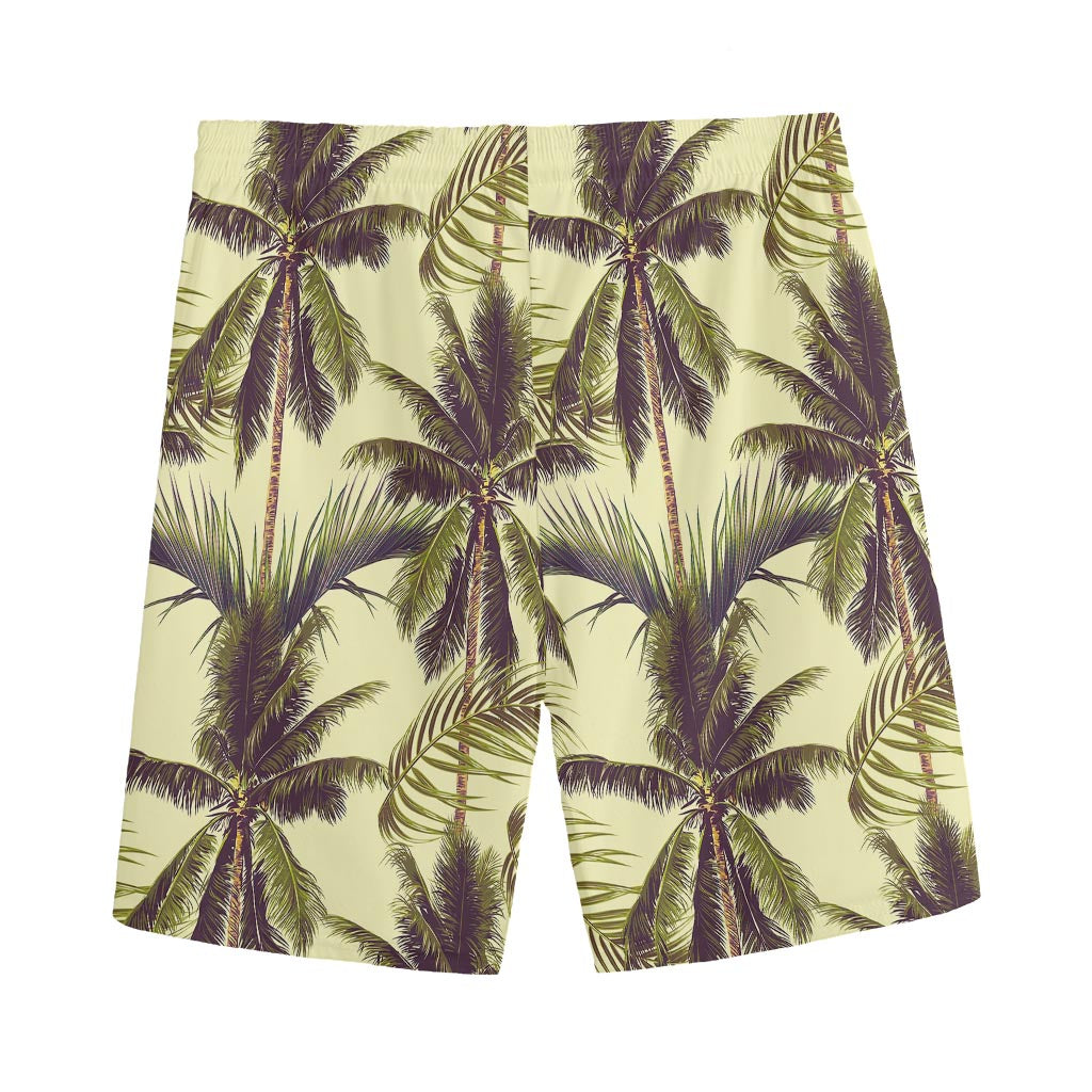 Vintage Palm Tree Pattern Print Men's Sports Shorts