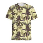 Vintage Palm Tree Pattern Print Men's Sports T-Shirt