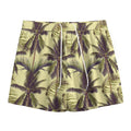 Vintage Palm Tree Pattern Print Mesh Shorts