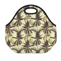 Vintage Palm Tree Pattern Print Neoprene Lunch Bag