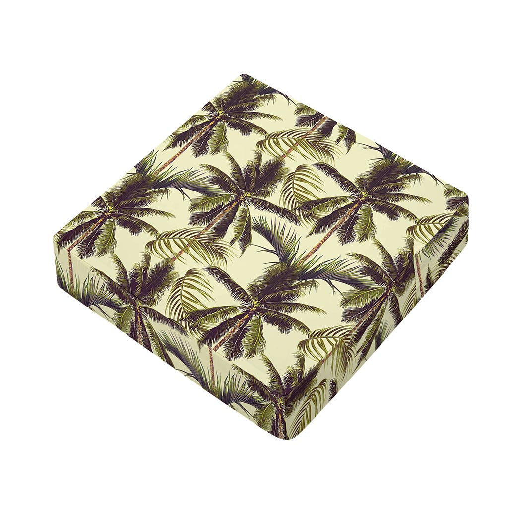 Vintage Palm Tree Pattern Print Outdoor Seat Cushion Cover