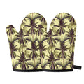 Vintage Palm Tree Pattern Print Oven Mitts