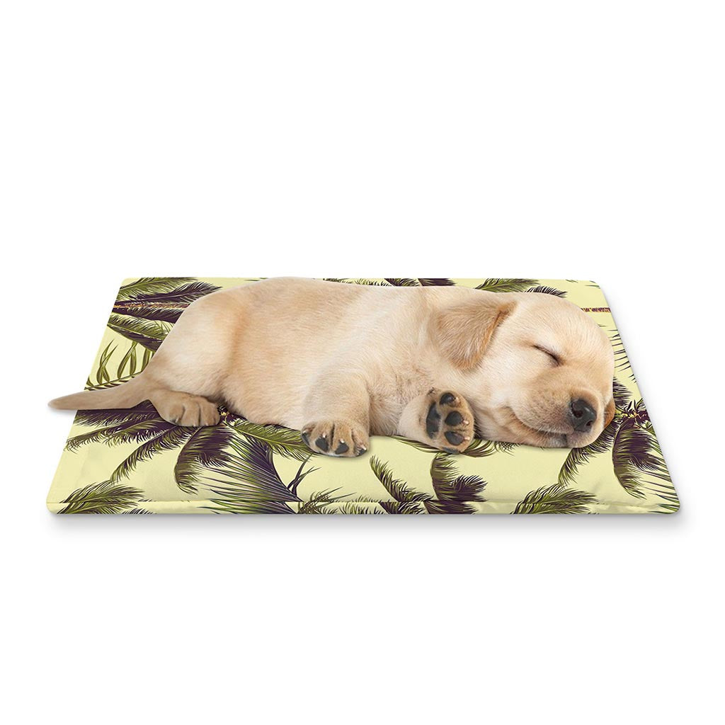 Vintage Palm Tree Pattern Print Pet Cooling Mat Cover