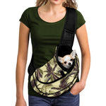Vintage Palm Tree Pattern Print Pet Sling Carrier