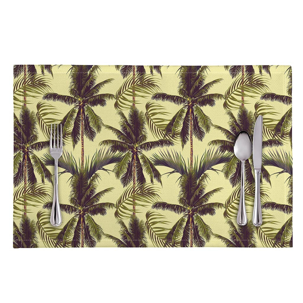 Vintage Palm Tree Pattern Print Placemat