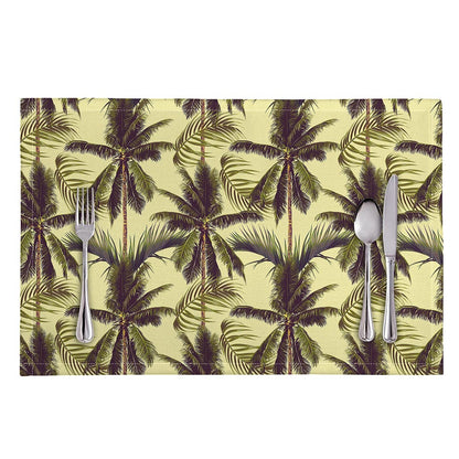 Vintage Palm Tree Pattern Print Placemat