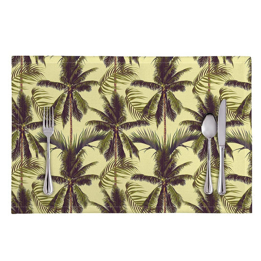 Vintage Palm Tree Pattern Print Placemat