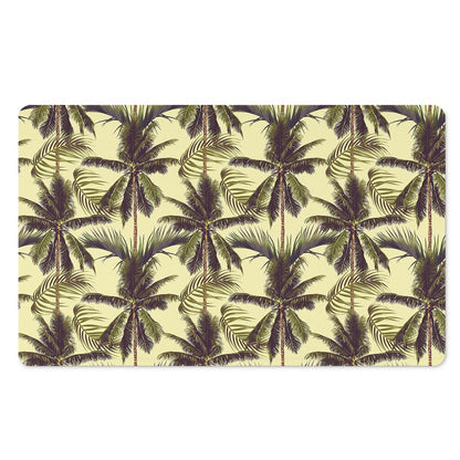 Vintage Palm Tree Pattern Print Polyester Doormat